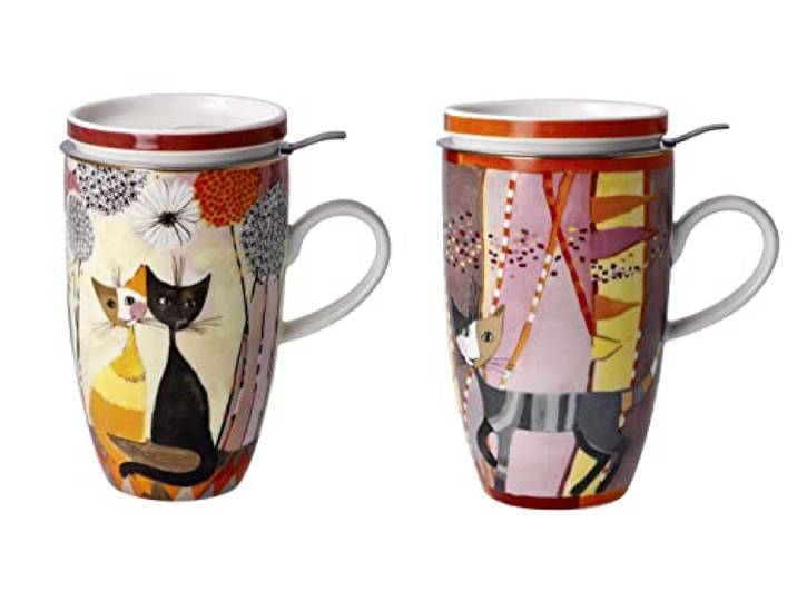 2er Set Rosina Wachtmeister Teetassen SOFFIONI & SOTTOSOPRA 450ml Goebel