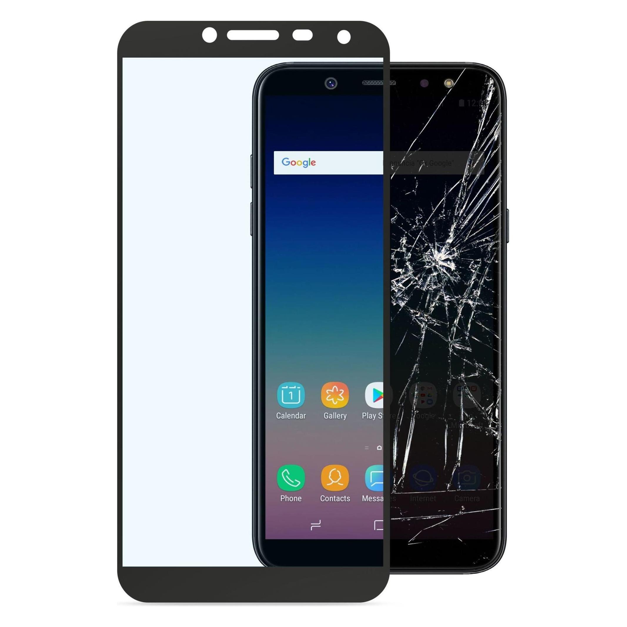 Cellularline CAPSULE screen protector, Galaxy J6 2018, black (Samsung Galaxy J6 (2018)) (TEMPGCABGALJ618K)