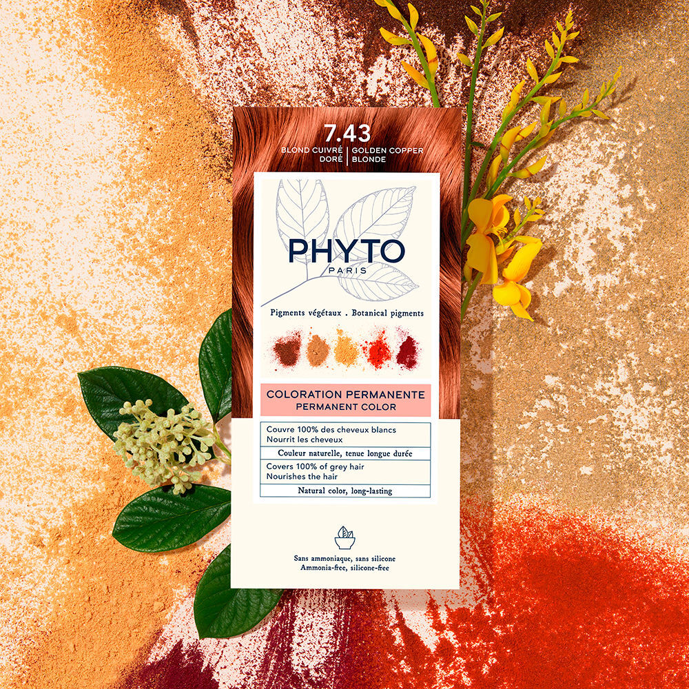 Phytocolor #7.43-rubio dorado cobrizo