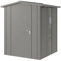 Hörmann Metall-Gerätehaus "Juno" mit Satteldach, JSD2 - Design, 166 x 166 cm (B x T),graualuminium,
