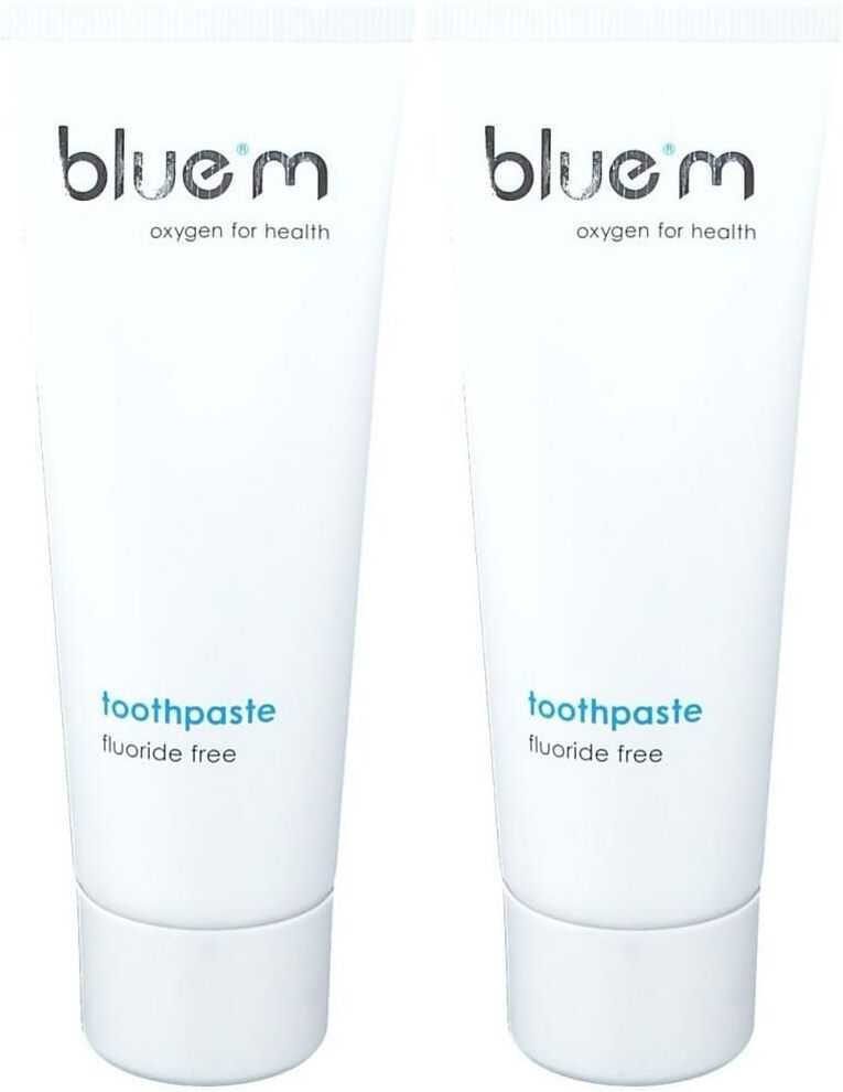 bluem Toothpaste Fluoride Free x2 2x75 ml Zahnpasta
