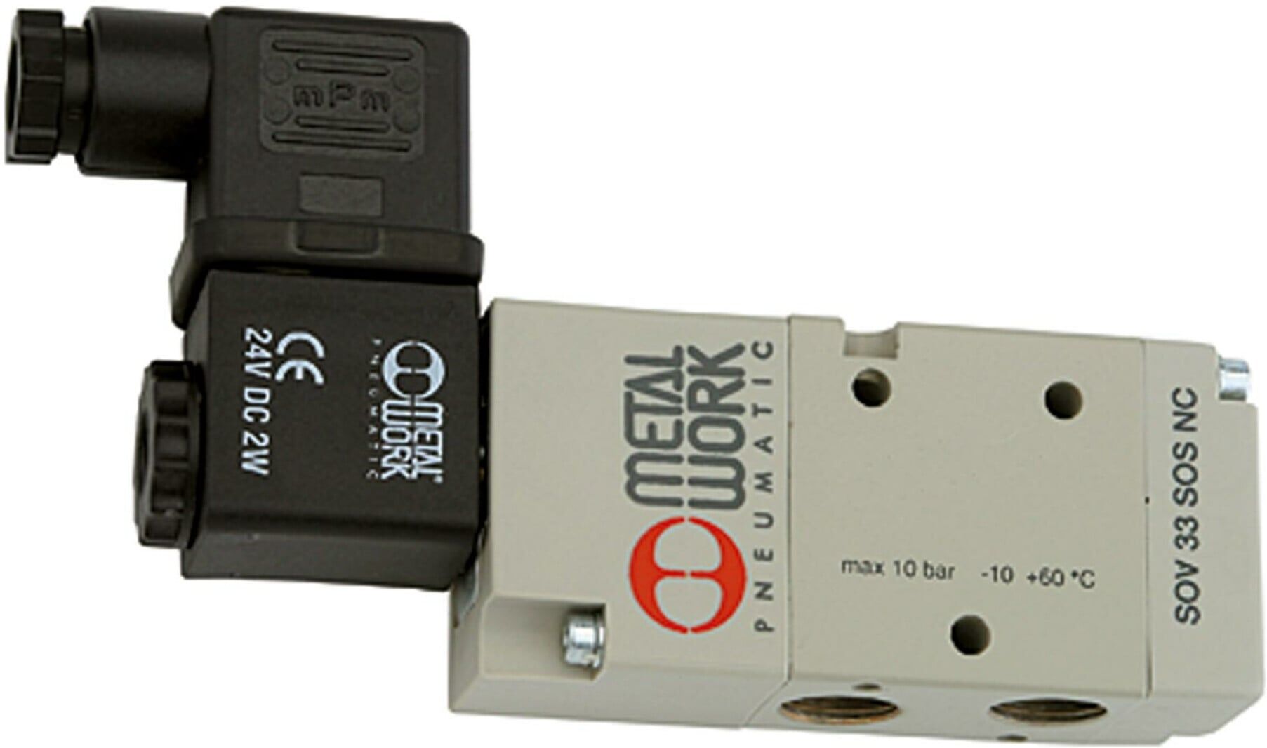 Riegler 3/2-Wegeventil, elektropneu., monostabil, G 1/2, NO, 24 V AC (517.32.12.NO.24A)