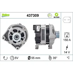 Generator VALEO 437309 für BMW 3er X3