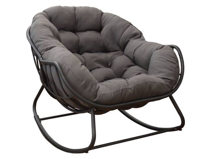 Rocking - Proloisirs - Royal II - Acier - Coussin inclus - Gris