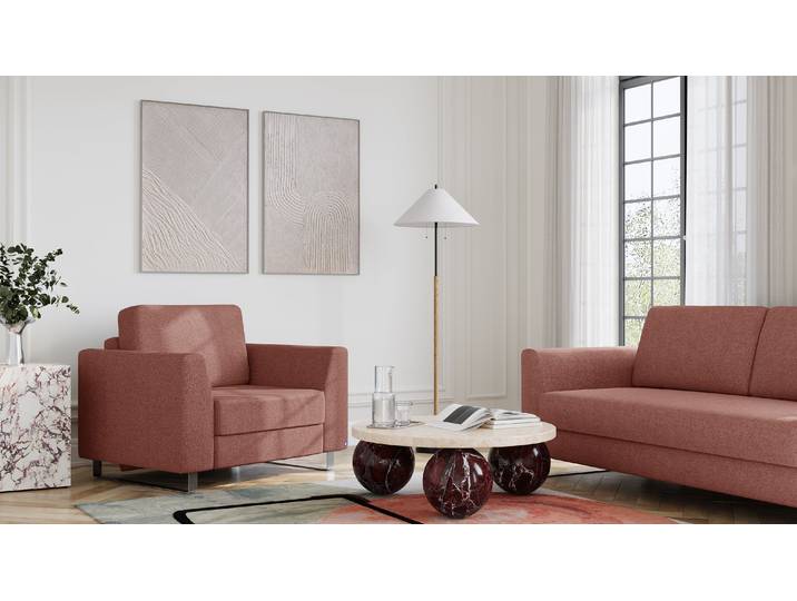 BRUNO Schlafsessel 70cm in Hazelnut praktische Größe stabiles Massivholz & Boxspringkomfort