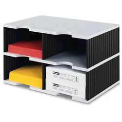 Sortiermodule, 4x breites Fach, schwarz