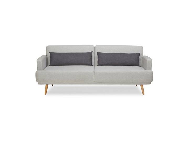 Livetastic 3-Sitzer-Sofa, Hellgrau, Holz, Pinie, 214x83x86 cm, Wohnzimmer, Sofas & Couches, Sofas, 3-Sitzer Sofas