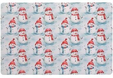 IH Casa Decor Plastic Placemat Multi Snowman - Set of 12