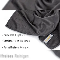 Muxel Carbon Tuch Microfaser Glaspoliertuch Fenstertuch Mikrofasertuch Fusselfreie Gläser Spiegel Fenster Scheiben Autoscheiben ohne Schlieren und Streifen