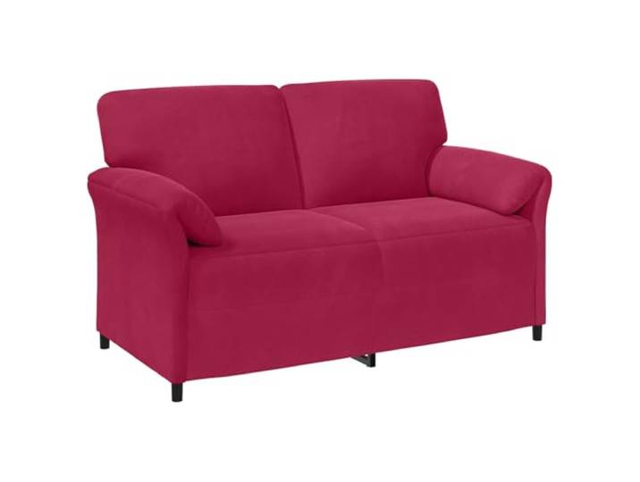 KKgypkn 2-Sitzer Sofa Weinrot 158 cm Samt Metallrahmen, Schaumpolster, geschwungene Armlehnen, pflegeleicht, für Wohnzimmer