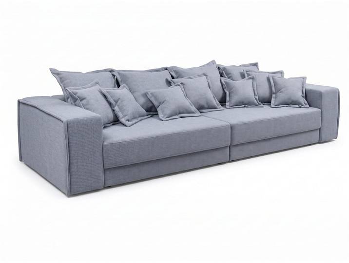 JVmoebel Big-Sofa Großes graues 5-Sitzer-Sofa für luxuriöse Gesellschaften, 1 Teile, Made in Europa