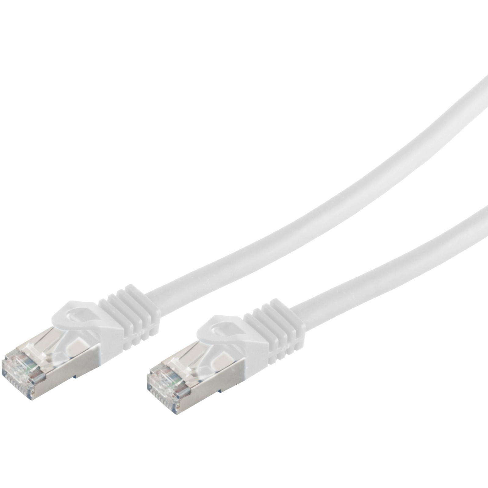 S-CONN CAT7 netwerkkabel RJ45 S/FTP PiMF wit 0,25 meter