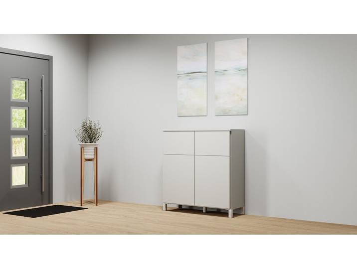 Modernes Highboard mit Türen Premium Dekore Grau