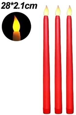 Uplift Treasures LED Flameless Taper Candle Battery Powered Decorative Light style D 3pcs