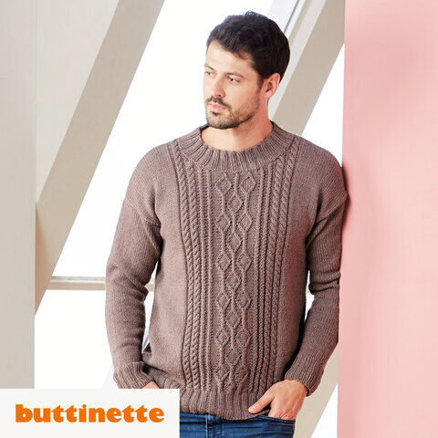 Strickanleitung – Herrenpullover mit Aranmuster Innsbruck