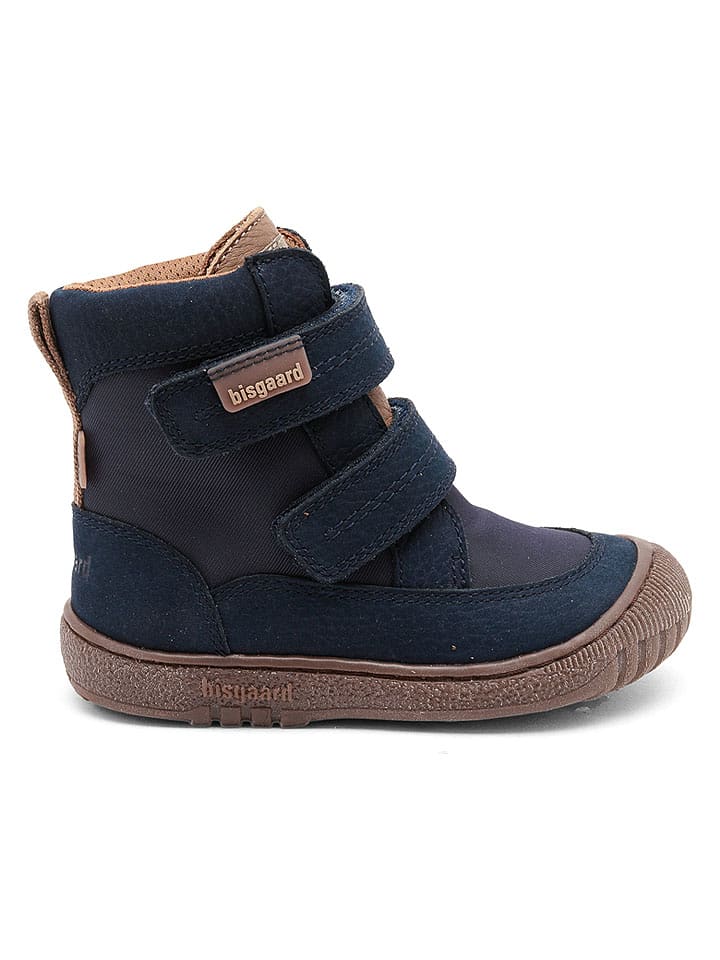 bisgaard Leder-Boots in Dunkelblau - 30