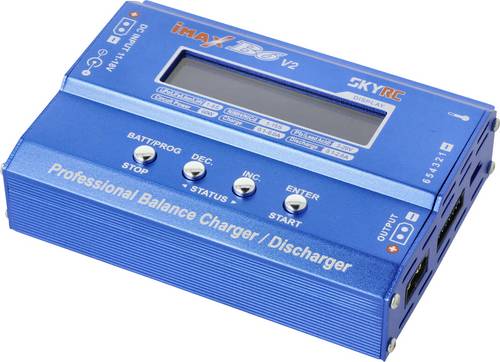SKYRC B6DC V2 Modellbau-Ladegerät 6A Blei, LiFePO, LiHV, LiIon, LiPo, NiCd, NiMH Timer-Abschaltung, Temperaturüberwachung