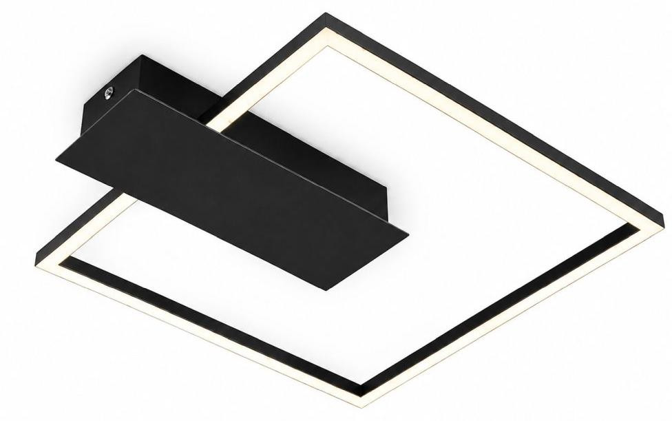 Briloner LED plafondlamp, 12W, 1400 lumen, 3000K, zwart
