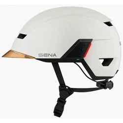 U1, Smart E-Bike Helmet with - Communication System, Matt White, M Size