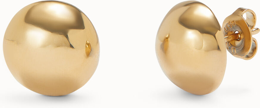 UNOde50 Pendientes bañados en oro 18k en forma de bola Dorado U