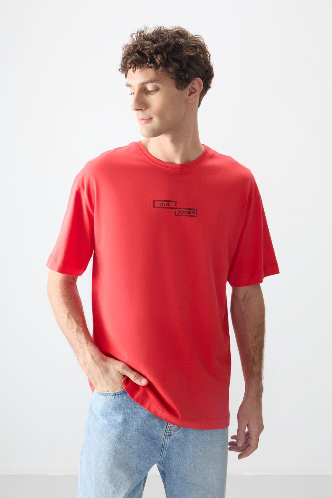 Overmaatse Katoenen Geprinte T-Shirt
