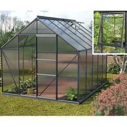 Vitavia Gewächshaus "Meridian 1 9900",schwarz,9,9 m2