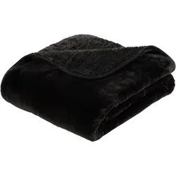 Gözze Premium Cashmere-Feeling Decke schwarz 180x220 cm