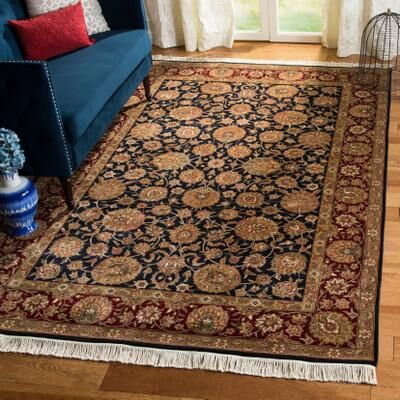 SAFAVIEH Couture Hand-knotted Royal Kerman Hrefna Traditional Oriental Wool Rug with Fringe