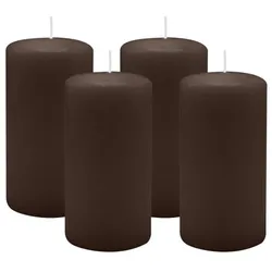 Kopschitz Kerzen 4er Set Adventskranzkerzen Chocolate Schokolade Ø 60 x 100 mm