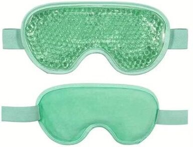 Uplift Essentials Reusable Cooling Gel Eye Mask For Puffiness Dark Circles And Relaxation green