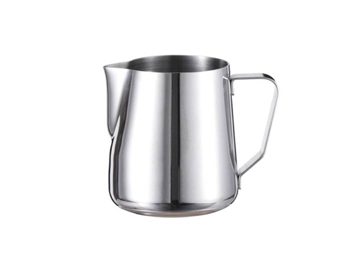 HiBREW Pichet à lait en acier inoxydable 350 ml, carafe à café pour mousse de lait, tasse à dessin floral, pot à lait pour cappuccino et espresso, pichet à mousse de lait pour décoration de café au lait - 350 ml