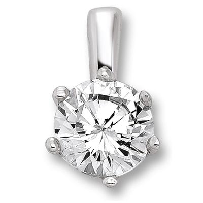 Kettenanhänger ONE ELEMENT "Zirkonia Anhänger aus 925 Silber", silber, Schmuckanhänger, Damen, mit Zirkonia, Silber 925 (Sterlingsilber), Kettenanhänger, Ausdruck von Individualität – dezent, bedeutungsvoll, nah am Herzen