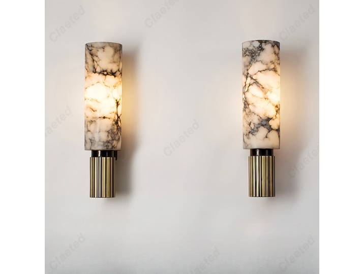 Créatif nouveau LED cuivre marbre applique salon couloir chambre chevet haut sens atmosphère décorative éclairage