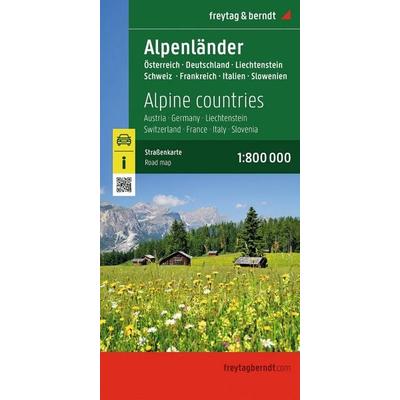 freytag & berndt Straßenkarte Alpenländer, Österreich - Deutschland - Schweiz - Frankreich - Italien - Slowenien 1:800.000, Sonstige von , KOMPASS