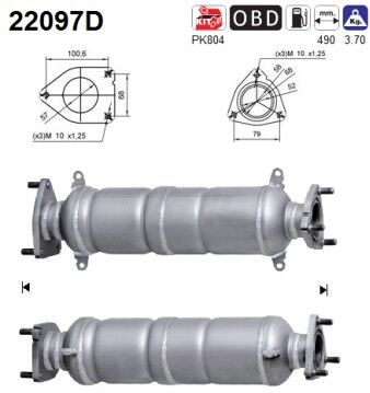As Katalysator 22097d Für Honda