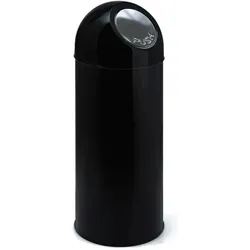 Mülleimer Bulletbin 40 L schwarz Metall Abfallbehälter mit verzinktem Inneneimer