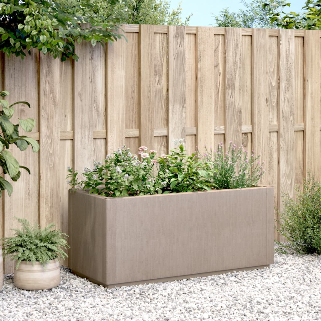vidaXL Jardinière marron clair 80x36x35 cm PP