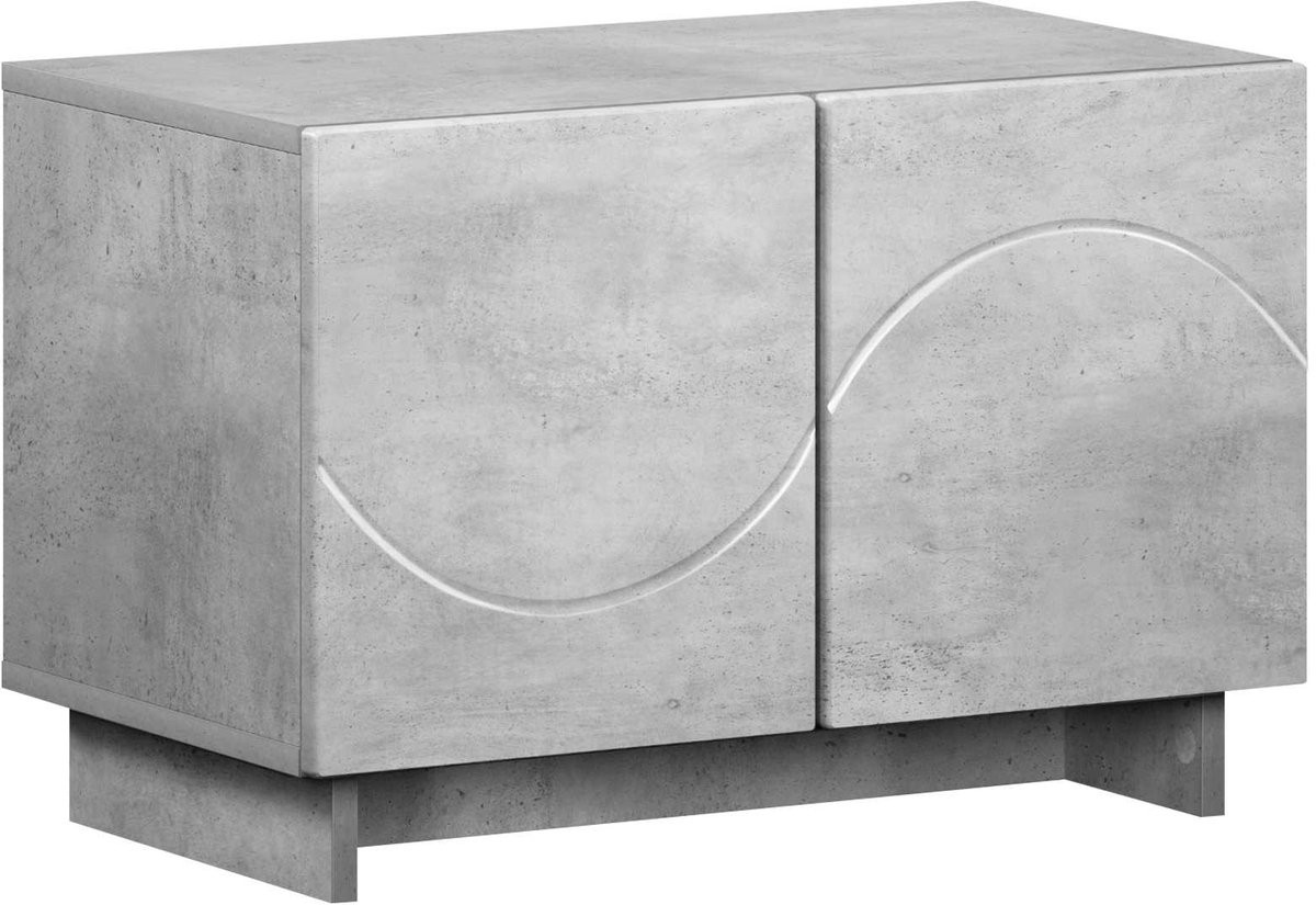 vidaXL Modern TV-meubel - Betongrijs - Hout - B: 60 cm, D: 34.5 cm, H: 40 cm
