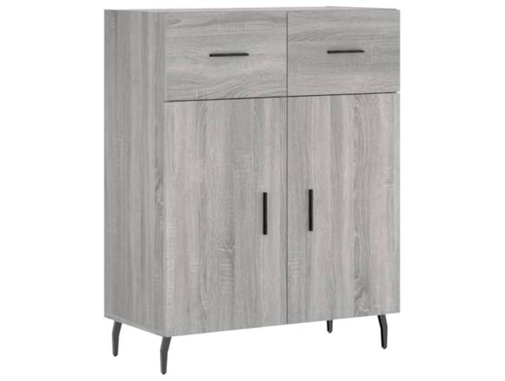 Kaorsrow Sideboard Grau Sonoma 69,5x34x90 cm Holzwerkstoff Schrank Moderner Mehrzweckschrank in Grau Sonoma mit robusten Metallbeinen, ideal für Wohnzimmer, Flur und Esszimmer.