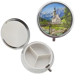Pillendose Tablettenbox Medikamentendose Reisedose Aufbewahrungsbox Metall 3