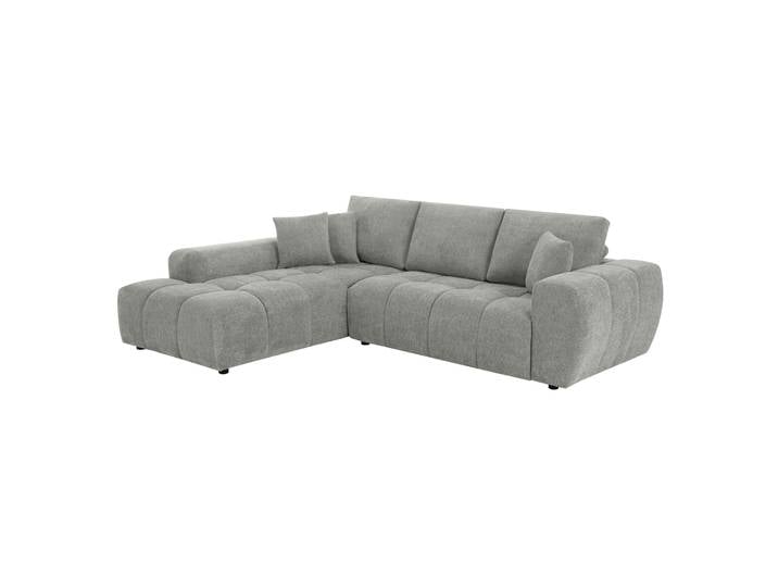 Ecksofa 3-Sitzer aus Stoff mit Chaiselongue links und Kissen