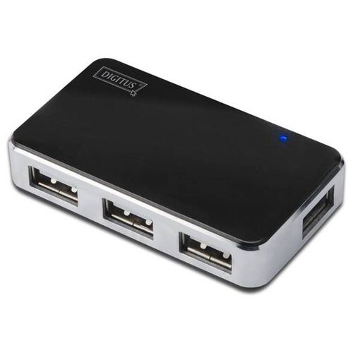 Digitus DA-70220 4-port USB 2.0 extern mit Netzteil schwarz (Klavierlack)