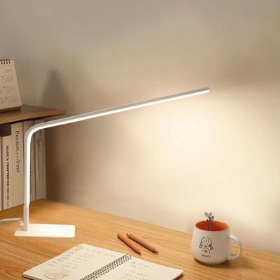 Uplifted Finds Modern Minimalist Line LED Desk Lamp Tri Color Eye Protection Reading Light For Bedroom USBs white