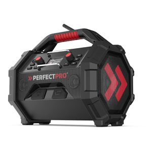 PerfectPro Baustellenradio ROCKTAGON, Akku 18V, DAB+, FM, AUX, mit USB Ladefunktion, Bluetooth
