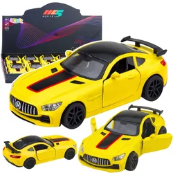 Sportwagen, Metalltüren, Lichter, Geräusche, Gelb, 1:32