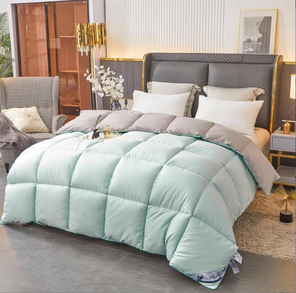 Tweepersoons Dons Dekbed Winter Warm - Wit