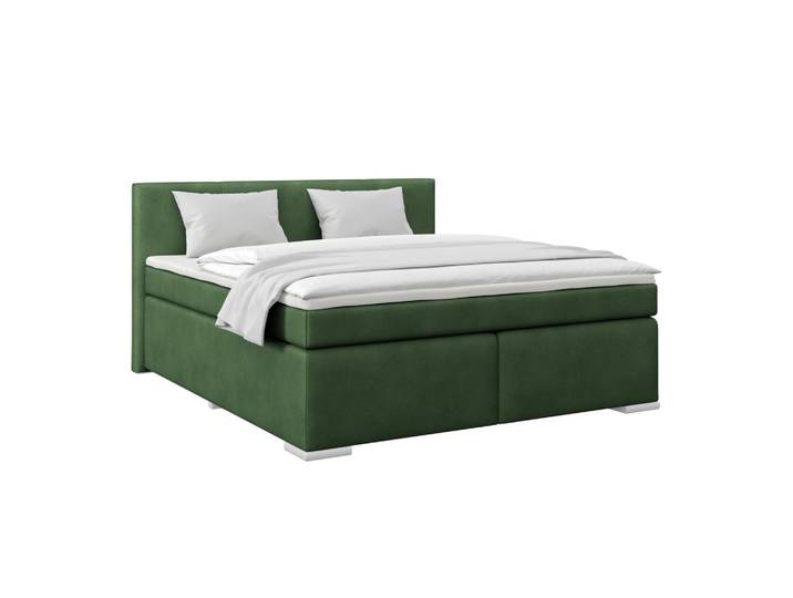Boxspringbett Mira Boucle dunkelgrün,LF:160x200cm