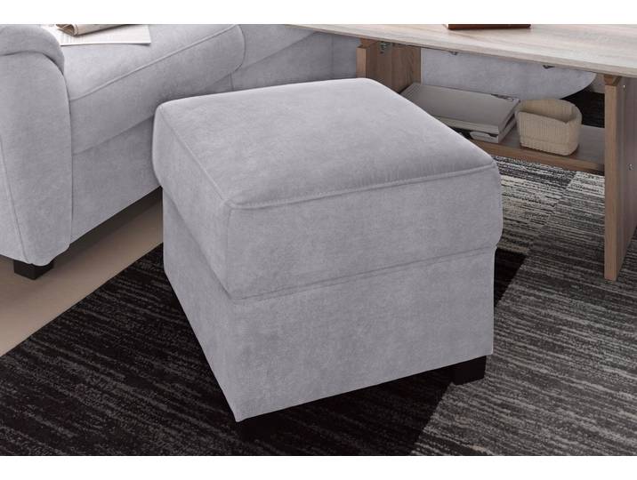 Polsterhocker SIT & MORE Pandora , grau, B:58cm H:45cm T:58cm, Luxus-Microfaser ALTARA NUBUCK (100% Polyester);Luxus-Microfaser (100% Polyester);Luxus-Microfaser (100% Polyester), Hocker, Polsterhocker