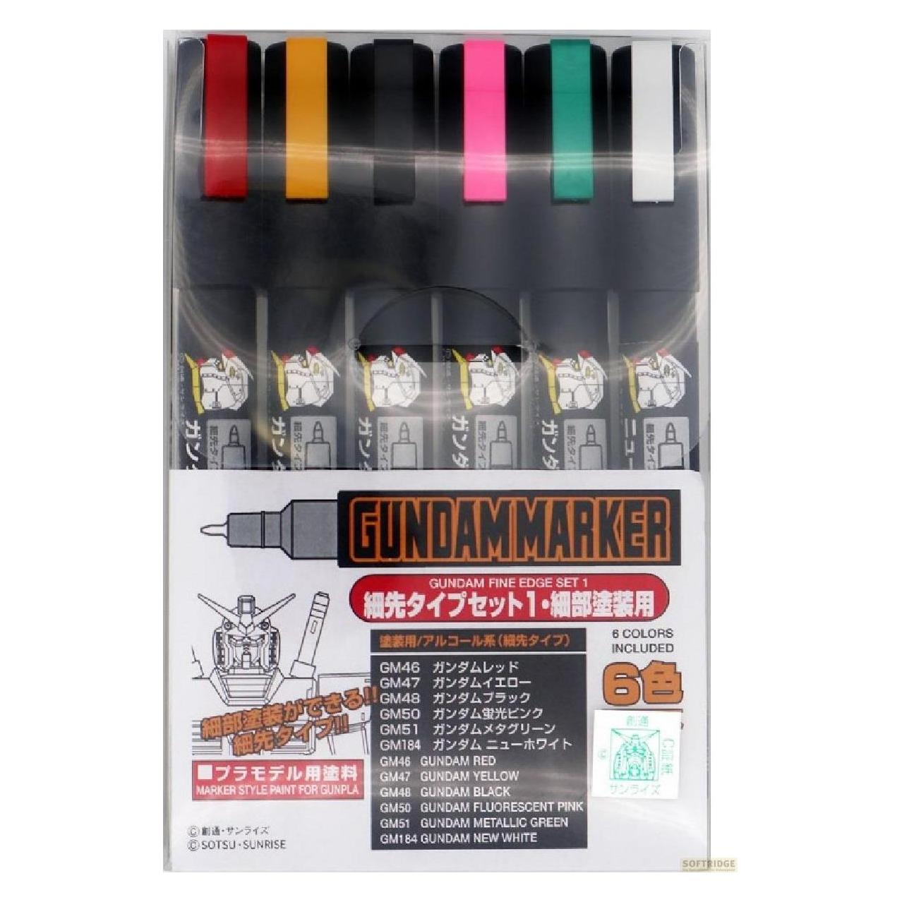 Bandai GUNDAM - Gundam Marker GMS-110 Fine Edge Set (GMS-110)