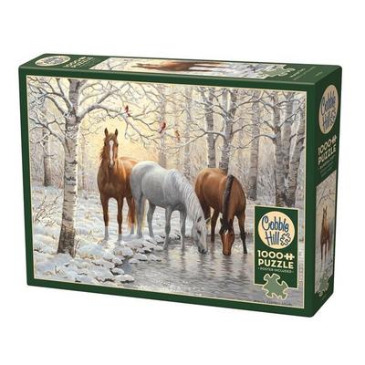 COBBLE HILL PUZZLES - Pferde im Winterwald 1000 Teile